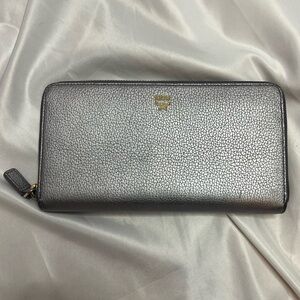 MCM Silver Leather Continential Wallet